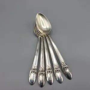 1847 Rogers Bros Primo Amore Cucchiaini 5 Monogrammi L Posate Argento - Foto 1 di 10