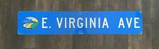 E. Virginia Ave Retired Street Sign Crewe Virginia 48x9 inches Garage Man Cave 
