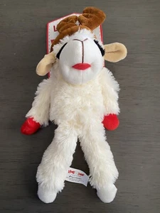 Multipet NAVIDAD Cordero de pie con CUERNOS juguete para perro 10 pulgadas Nuevo con etiquetas - Imagen 1 de 2