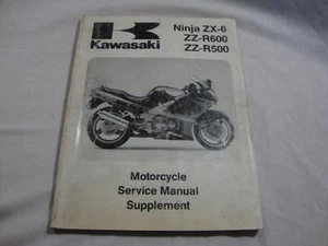 1993 Kawasaki Ninja ZX-6 ZZ-R600 supplement factory service manual 99924-1161-51 - Bild 1 von 7