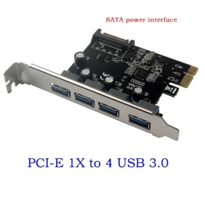 Adattatore scheda di espansione PCI-E a USB 3.0 HUB PCI Express 4 porte velocità 5,0 Gbps - Immagine 1 di 2