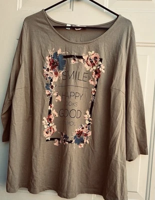 MAITE KELLY COLLECTION BON PRIX “SMILE” TOP - 48/50 Eur, XL EE. UU. - Nuevo, Gráfico Foto 1 de 3