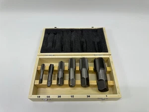 Drill America DWTPT1/8-1SET 6 Piece Carbon Steel NPT Pipe Tat Set 1/8" - 1" - Picture 1 of 4