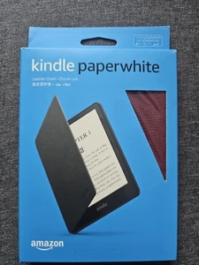 Amazon Kindle Paperwhite Leather Cover For 11th Generation, Color Merlot - Picture 1 of 2