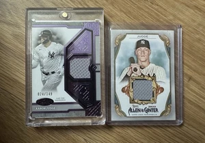 Aaron Judge 2024 Topps Tier One Patch Card /149 & 2022 Allen Ginter Patch X2 Lot - Bild 1 von 2