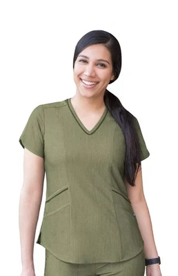 Conjunto Médico Adar Pro para Mujer Cuello en V Top y Cordón Jogger - Verde - XS Foto 1 de 4