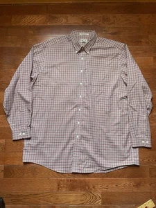 LL Bean Mens XXL Tall Plaid Button Down Shirt Wrinkle Resistant Cotton Flannel - Picture 1 of 17