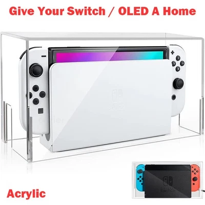 Dust Cover for Nintendo Switch/OLED Game Console Dock Protective Case Acrylic - Image 1 of 4