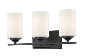 Z-Lite 435-3V Bordeaux 3 Light 17-3/8"W Bathroom Vanity Light - Bronze - Picture 1 of 1