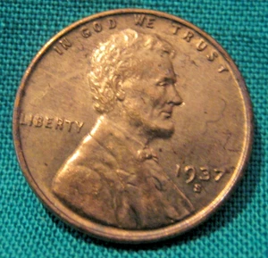 1937-S Lincoln Wheat Cent--unzirkuliert-#258 - Bild 1 von 2
