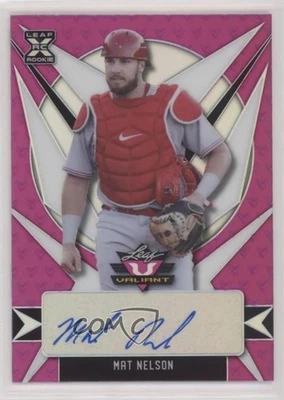 2021 Leaf Valiant Pink /25 Mat Nelson #BA-MN1 Auto - Image 1 of 2