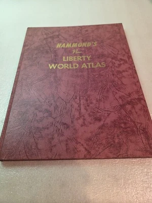 Hammonds New Liberty World Atlas 1951 HC Vintage Maps Gazetteer Index Plus Maps - Image 1 of 4