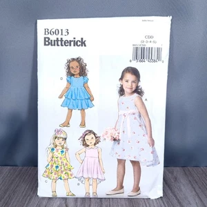 Sewing Pattern Children's Girls Dress Uncut Butterick B6013 - Picture 1 of 3
