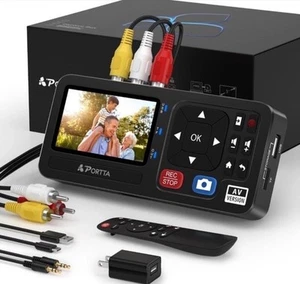 Portta CHR101 VHS to Digital Converter Video to Digital Recorder w/Remote - Picture 1 of 6