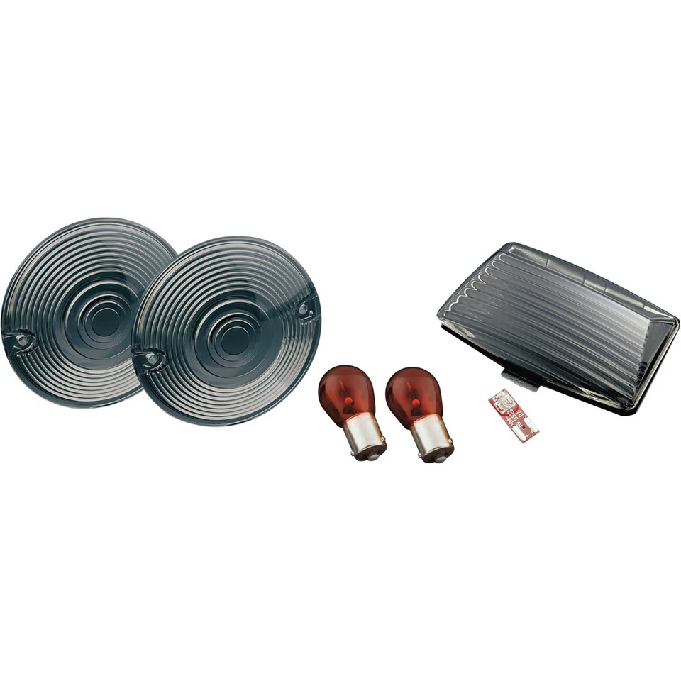 Kit de lente de punta de guardabarros delantero y señal de giro trasera Kuryakyn Smoke con bombillas rojas (4995) Foto 1 de 1