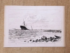 Genova 16 gennaio 1881 Vapore inglese Mount-Herman incagliato e affondato - Picture 1 of 1