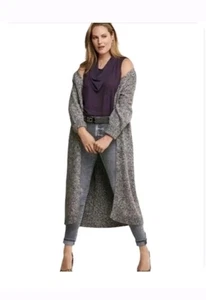 CAbi Coffee Shop Cardigan Duster Gray Rainbow Metallic  Size Small - Picture 1 of 11