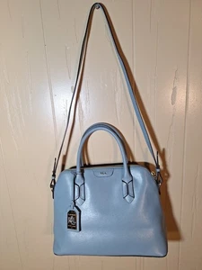 Lauren Ralph Lauren Newbury Handtasche hellblau Leder  - Bild 1 von 11