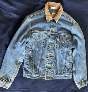 Vintage Carhartt Denim Lined Trucker Jacket 100th Anniversary S / M Distressed - Bild 1 von 9