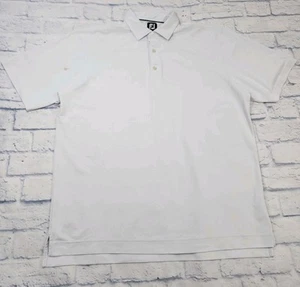 FootJoy MENS SIZE XL Golf Polo Shirt White Stretch Performance - Picture 1 of 18