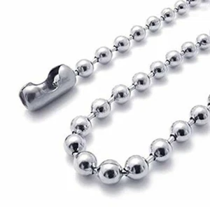 6 mm silver ball chain necklace bracelet anklet 7 inch/ 18 cm to 50 inch/ 127 cm - Picture 1 of 1