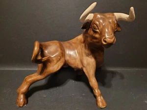 VTG VINTAGE MID CENTURY MCM CERAMIC BULL TORO STATUE FIGURINE WESTERN RODEO - Picture 1 of 3
