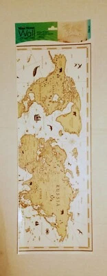 "World Map" Jumbo Removable Sticker-Main Street Wall Creations~New - Image 1 of 2