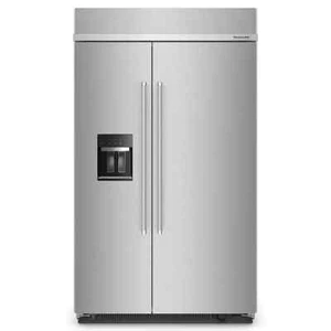 KitchenAid KBSD708MPS 29.4 Cu. Ft. 48" Built-In Side-by-Side Refrigerator in SS - Picture 1 of 21