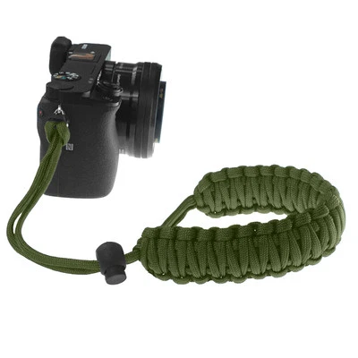 Braided 550 Paracord Adjustable Camera Wrist Strap Bracelet f DSLR (Olive Drab) - Image 1 of 4