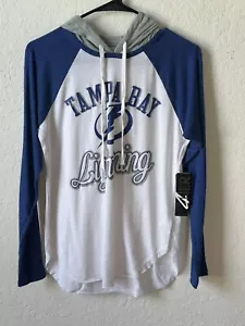 Women's-G-III 4Her by Carl Banks White Tampa Bay Lightning Small Hoodie New Tag - Picture 1 of 5