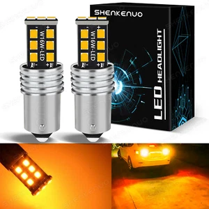 1156 P21W LED Backup Reverse Light Bulbs Amber Yellow For Mercury Capri 1991-94 - Picture 1 of 10