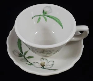 Vintage Syracuse China Park Lane Cup & Saucer - Restaurant Ware PinkWhite Floral - Picture 1 of 8