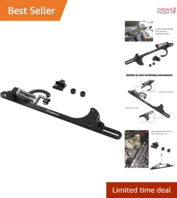 Durable Chrome Throttle Cable Bracket with Adjustable Return Springs - 4150/4160 Foto 1 de 4