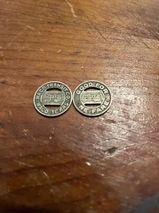 Pair of Texas Waco Transit Co. Fare Token - Picture 1 of 3