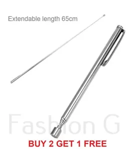 Telescopic Magnetic Pick Up Tool Long Reach Magnet Extendable Extending 3lb Pen - Picture 1 of 2