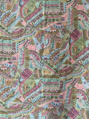 Southwest Geometric Fabric 58”x30” Pink Green Blue Purple Sewing Craft Projects - Image 1 of 4
