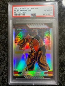 2003 Bowman Chrome Draft Picks & Prospects Refractor /300 Roberto Luongo PSA 10 - Picture 1 of 2