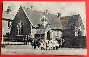 Wylye School, Wiltshire Scarce Postcard c1905 Children R Wilkinson Uniform - Picture 1 of 2