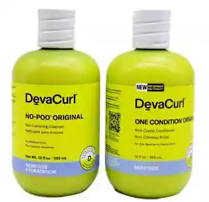 DevaCurl No-Poo Original Zero Lather Cleanser & One Condition Original 12 oz Set - Picture 1 of 2
