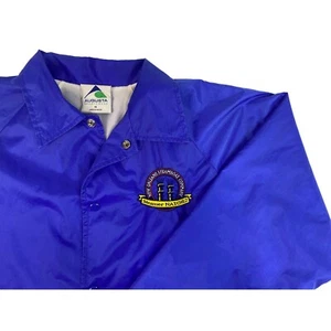 VTG Augusta Sportswear Men's Windbreaker New Orleans Steam Boat Company M Blue - Picture 1 of 5