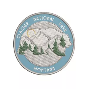 Glacier National Park Montana Aufnäher bestickt Aufbügeln Applikation Souvenir - Bild 1 von 12