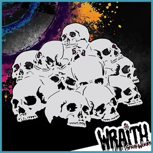 Skull Stack #4 - Plantilla de plantilla de aerógrafo reutilizable - Imagen 1 de 4