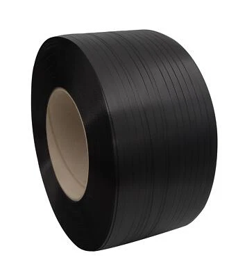 LACKIERLADEN Umreifungsband PP 12 mm x 3000 m Kern 200 mm schwarz (3000m) Polypropylen
