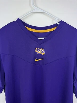 NUEVO CON ETIQUETAS Nike Dri-Fit LSU Tigers Hombres XL Ropa Oficial Sobre el Campo UPF40+ DC5654-547 Foto 1 de 4