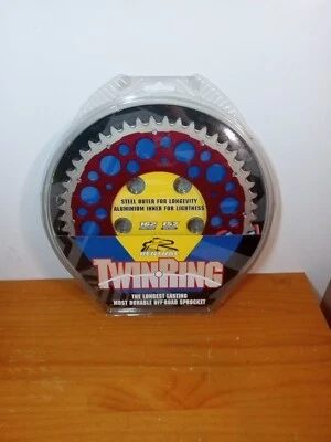 Renthal TwinRing Rear Sprocket 50 Tooth Red HONDA CR125R 1987-2007,CR250R 1992-2 - Image 1 of 4