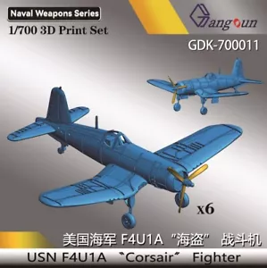1/700 USA F4-U1A Corsair Fighter 6 piezas kit de resina impreso - Imagen 1 de 5