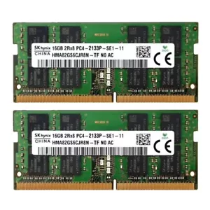 Hynix 32GB (2X16GB) DDR4 2133MHz PC4-17000 2RX8 SODIMM Memory Ram HMA82GS6CJR8N - Picture 1 of 6