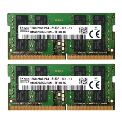 Hynix 32GB (2X16GB) DDR4 2133MHz PC4-17000 2RX8 SODIMM Memory Ram HMA82GS6CJR8N - Image 1 of 4