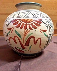 Blumentopf Glas Vase Tsuboya Yaki Ware Vintage Keramik Japan H21cm Okinawa 2,8kg - Bild 1 von 7