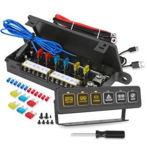 Wireless Switch Panel 6 Gang ON-Off Circuit Control Relay Box for Truck Marine - Picture 1 of 14